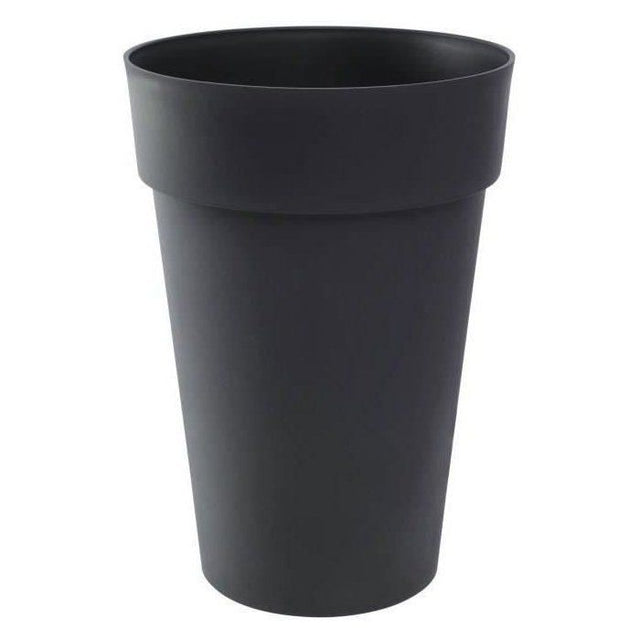 EDA - Pot de fleurs Rond haut - Toscane - Ř 46 x H 65 cm - Intérieur / Extérieur - 67 L - Gris Anthracite