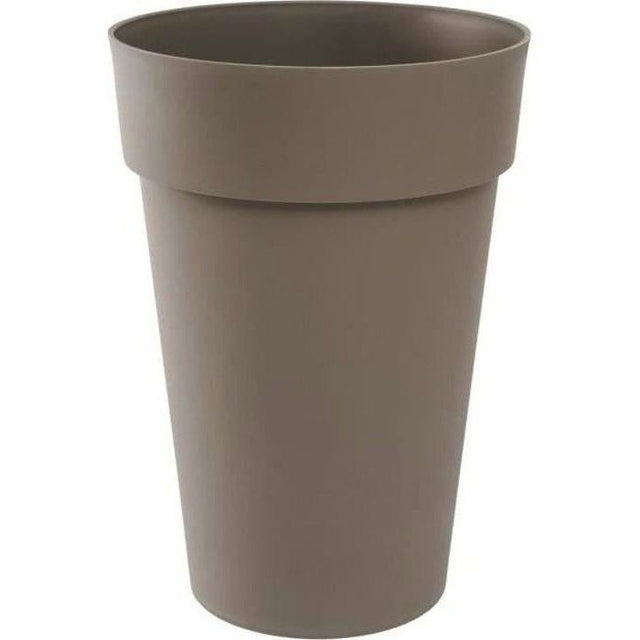 EDA - Pot de fleurs Rond haut- Toscane - Ř 46 x H 65 cm - Intérieur / Extérieur - 67 L - Taupe