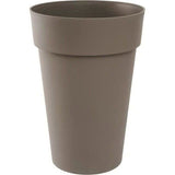 EDA - Pot de fleurs Rond haut- Toscane - Ř 46 x H 65 cm - Intérieur / Extérieur - 67 L - Taupe