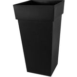 Pot de fleurs XXL carré - Toscane - EDA - 43,3 x 43,3 x H. 80 cm - Intérieur / Extérieur - 98 L - Gris Anthracite