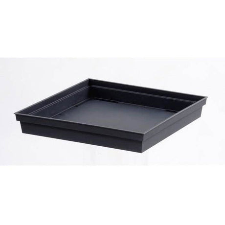 Pot de fleurs XXL carré - Toscane - EDA - 43,3 x 43,3 x H. 80 cm - Intérieur / Extérieur - 98 L - Gris Anthracite