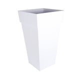 EDA Pot de fleurs carré XXL TOSCANE - 98 L - 43,3 x 43,3 x H 80 cm - Blanc