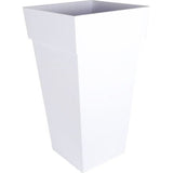 EDA Pot de fleurs carré XXL TOSCANE - 98 L - 43,3 x 43,3 x H 80 cm - Blanc