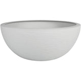 Pot vasque Ø 40 cm - EDA - Graphit Up - 14,9 L - Intérieur / Extérieur - Ø 40 x H. 16,5 cm - Blanc Cérusé