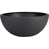 Pot vasque Ř 40 cm - EDA - Graphit Up - 14,9 L - Intérieur/ Extérieur - Décor Graphique - Ř 40 x H. 16,5 cm - Gris Anthracite