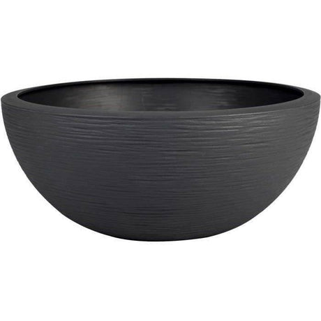 Pot vasque Ř 40 cm - EDA - Graphit Up - 14,9 L - Intérieur/ Extérieur - Décor Graphique - Ř 40 x H. 16,5 cm - Gris Anthracite