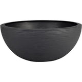 Pot vasque Ø 40 cm - EDA - Graphit Up - 14,9 L - Intérieur / Extérieur - Ø 40 x H. 16,5 cm - Gris Anthracite
