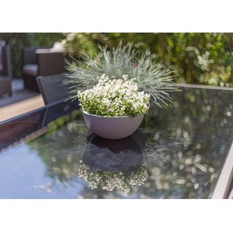 Pot vasque Ř 25 cm - EDA - Graphit Up - 3,3 L - Intérieur/ Extérieur - Décor Graphique - Ř 24,5 x H. 10,5 cm - Gris Anthracite