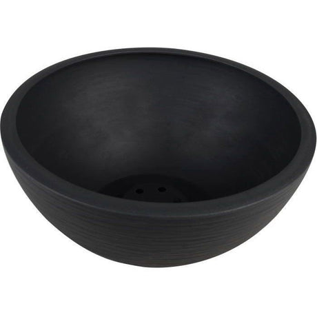 Pot vasque Ř 25 cm - EDA - Graphit Up - 3,3 L - Intérieur/ Extérieur - Décor Graphique - Ř 24,5 x H. 10,5 cm - Gris Anthracite