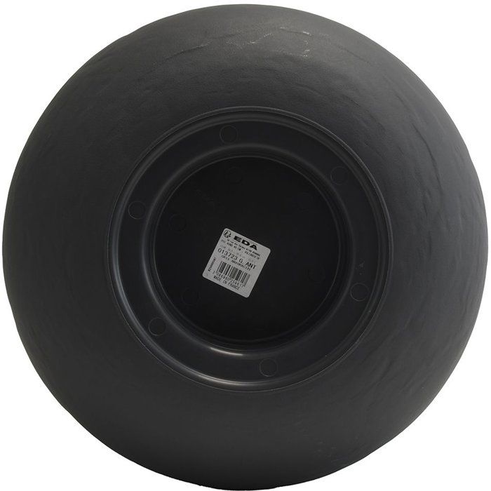 Pot de fleurs Rond 40 cm - EDA - Volcania Up - 32,5 L - Intérieur/Extérieur - Décor Pierre - Ř 38,5 x H. 36,8 cm - Gris Anthracite