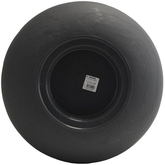 Pot de fleurs Rond 50 cm - EDA - Volcania Up - 67 L - Intérieur/Extérieur - Décor Pierre - Ř 48,5 x H. 46,2 cm - Gris Anthracite