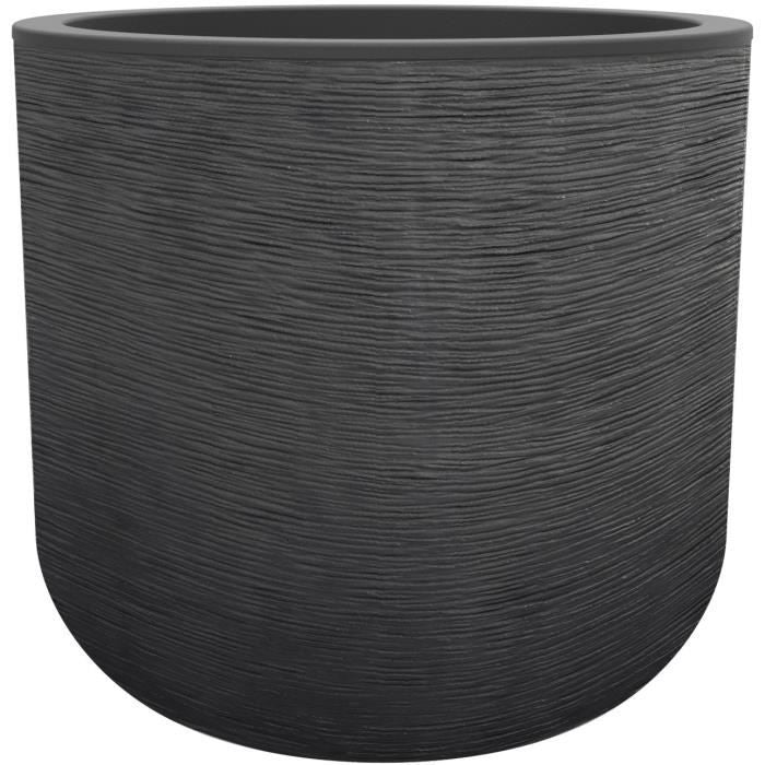 EDA PLASTIQUE - Round pot 40 cm Graphit'Up - 32.5 L - Anthracite gray