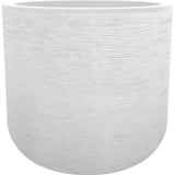 Pot de fleurs Rond 40 cm - EDA - Graphit Up - 32,5 L - Ø 38,5 x H. 36,8 cm- Blanc Cérusé