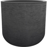 Pot de fleurs Rond 50 cm - EDA - Graphit Up - 67 L - Intérieur/ Extérieur - Décor Graphique - Ř 48,5 x H. 46,2 cm- Gris anthracite