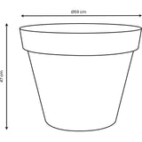 Pot de fleur Rond - Ř 60 cm  - EDA - Toscane - 76 L - Intérieur/Extérieur - Ř 60 x H 47 cm - Vert laurier