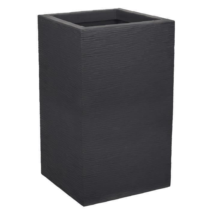 EDA Graphit Up Square Flower Box - 36 L - 29.5 x 29.5 cm x 49.5 cm - Anthracite Grey