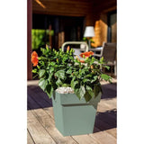 Pot de fleurs Carré 32 cm - EDA - Toscane - 22 L - 32 x 32 x H.32 cm - Vert Laurier