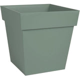 Pot de fleur carré - Toscane - EDA - 32 x 32 x H. 32 cm - Intérieur / Extérieur - 22L - Vert Laurier