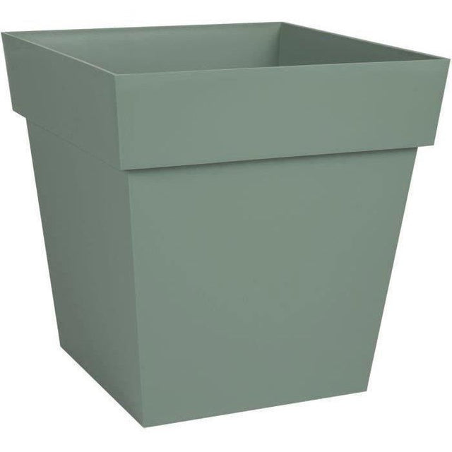 Pot de fleur carré - Toscane - EDA - 32 x 32 x H. 32 cm - Intérieur / Extérieur - 22L - Vert Laurier