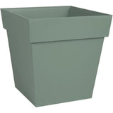 Pot de fleurs Carré 32 cm - EDA - Toscane - 22 L - 32 x 32 x H.32 cm - Vert Laurier