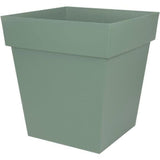 Pot de fleur carré - Toscane - EDA - 49,5 x 49,5 x H.52,5 cm - Intérieur / Extérieur - 87L - Vert Laurier