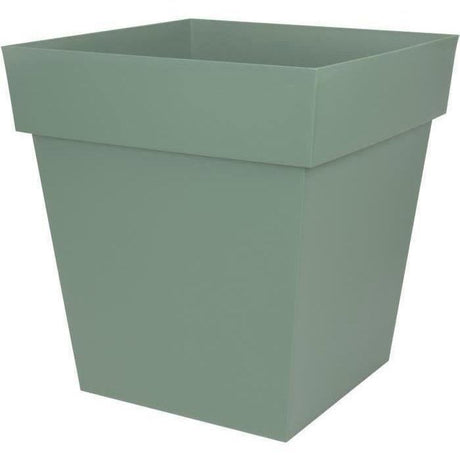 Pot de fleur carré - Toscane - EDA - 49,5 x 49,5 x H.52,5 cm - Intérieur / Extérieur - 87L - Vert Laurier