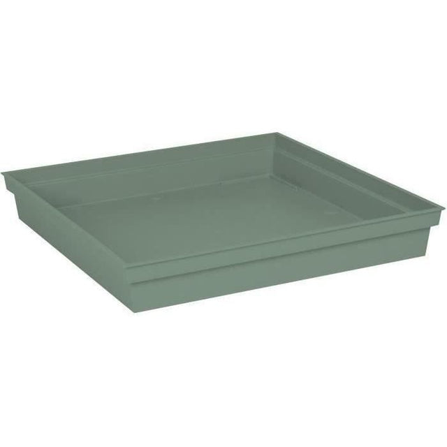 Soucoupe Carrée 40 cm - EDA -Toscane - 40 x 40 x H. 5,9 cm - Vert Laurier