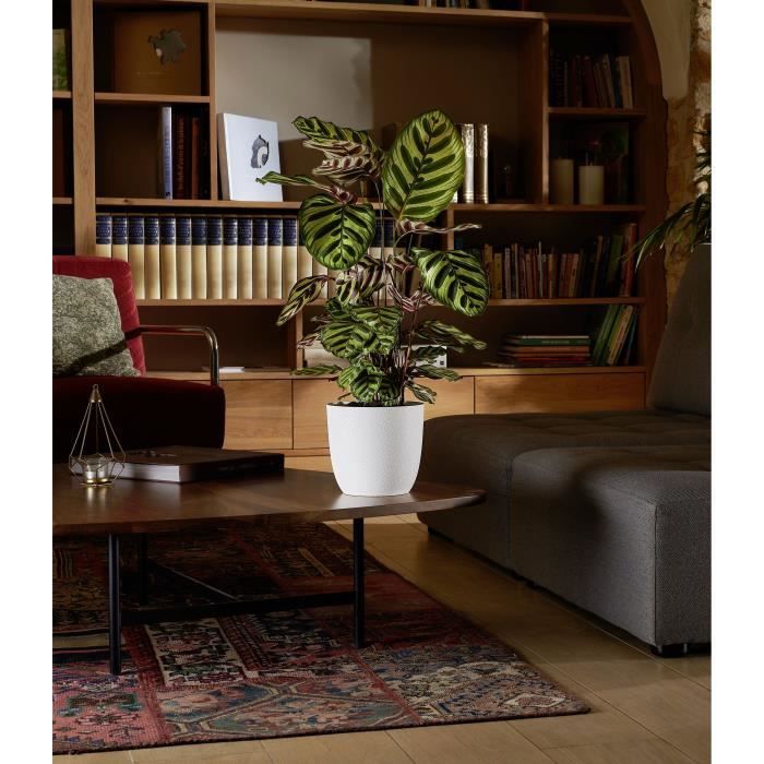 EDA Cache-pot OPALE - 14,8 L - Ø 29,5 x H.27,1 cm - Blanc ivoire
