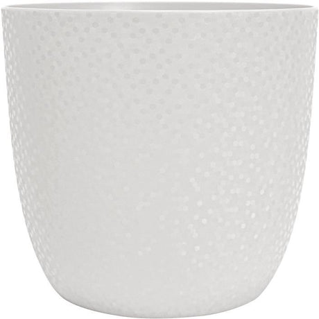 Cache-pot - EDA - OPALE - 14,8 L - Ř 29,5 x H.27,1 cm - Blanc ivoire
