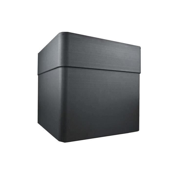 Bac a fleurs Carré 40 cm - EDA - CAREL - 26 L - Avec roulettes - Extérieur ou intérieur - 39 x 39 x H.39 cm - Gris Anthracite