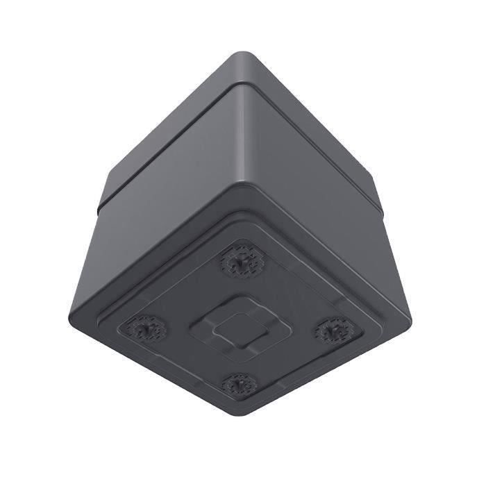 Bac a fleurs Carré 40 cm - EDA - CAREL - 26 L - Avec roulettes - Extérieur ou intérieur - 39 x 39 x H.39 cm - Gris Anthracite