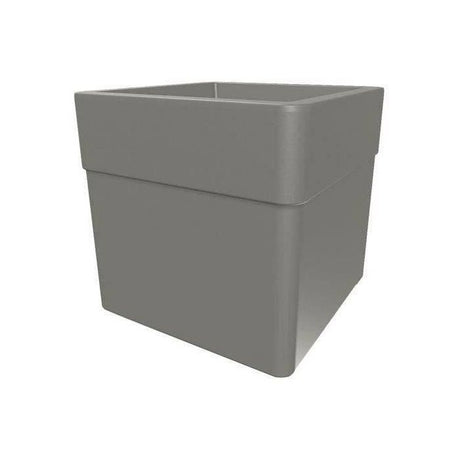 Bac a fleurs Carré 40 cm - EDA - CAREL - 26 L - Avec roulettes - Extérieur ou intérieur - 39 x 39 x H.39 cm - Taupe