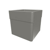 Bac a fleurs Carré 40 cm - EDA - CAREL - 26 L - Avec roulettes - Extérieur ou intérieur - 39 x 39 x H.39 cm - Taupe
