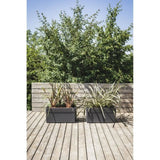 Jardiniere 80 cm - EDA - CAREL - 63 L - Avec roulettes - Extérieur ou intérieur - 78 x 39 x H.39 cm - Gris Anthracite