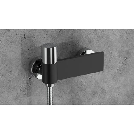 Mitigeur douche - EDOUARD ROUSSEAU - BLACK STEEL - Noir / Chromé