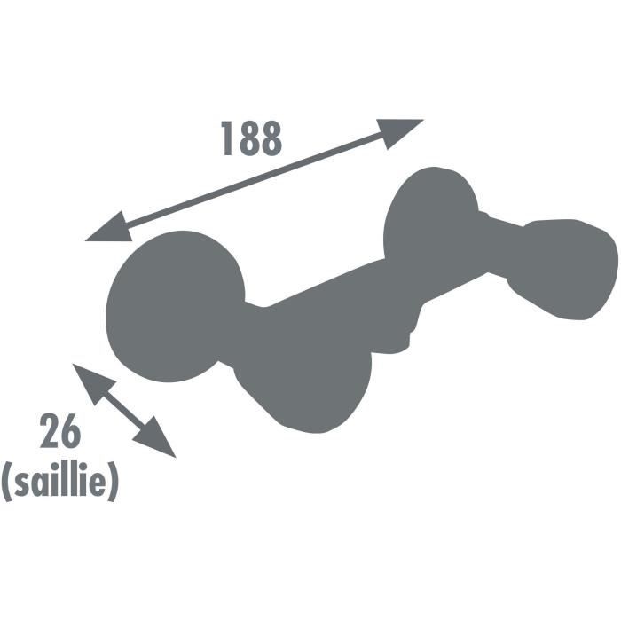 Mélangeur de douche - EDOUARD ROUSSEAU - Konfort - Tetes a clapet - Poignées métal a facettes - Style classique - Chromé