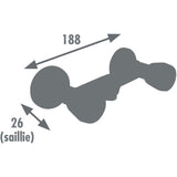 Mélangeur de douche - EDOUARD ROUSSEAU - Konfort - Tetes a clapet - Poignées métal a facettes - Style classique - Chromé