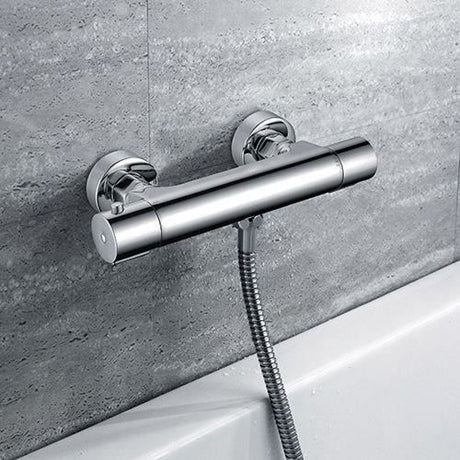 Mitigeur thermostatique de douche - EDOUARD ROUSSEAU - Garance 3 - Corps froid - Adapté a toute production d'eau chaude - Chromé