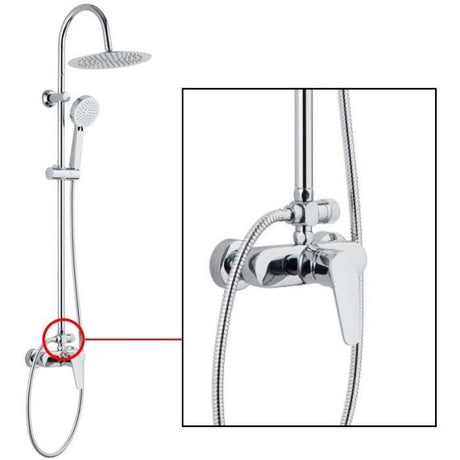 Inverseur et connecteur pour colonne de douche - Standard - EDOUARD ROUSSEAU - Chromé