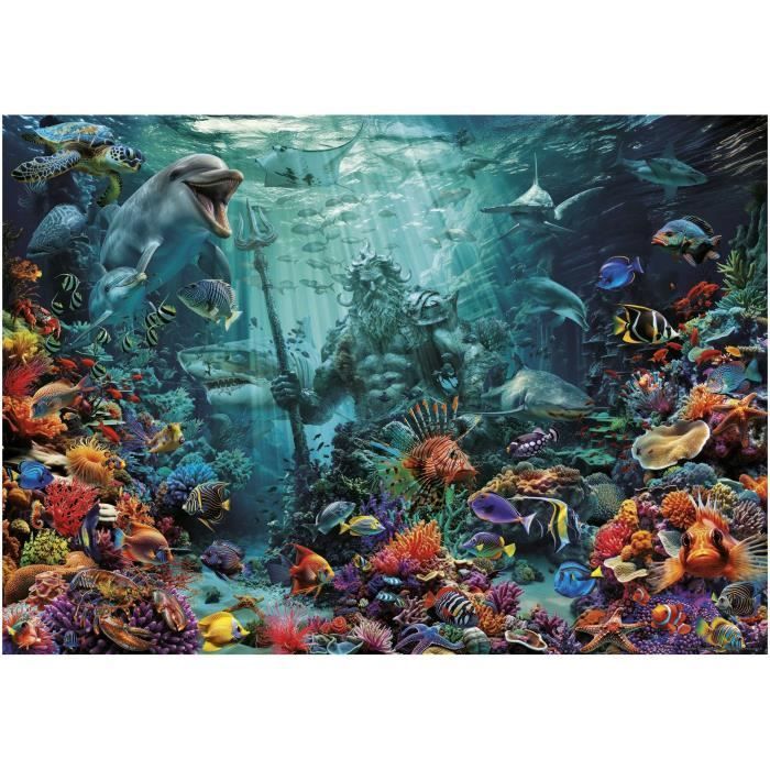 Puzzle - EDUCA - Récif de Corail Poséidon - 1000 pieces - Paysage et nature - Mixte - Intérieur