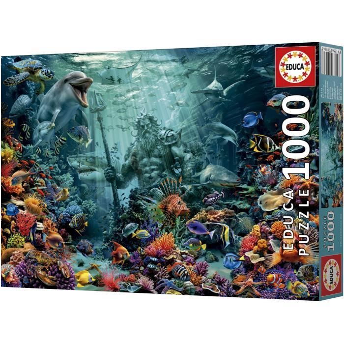 Puzzle - EDUCA - Récif de Corail Poséidon - 1000 pieces - Paysage et nature - Mixte - Intérieur