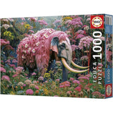 Puzzle - EDUCA - Éléphant Fleuri - 1000 pieces - 48x68 cm - Pour adultes - Animaux