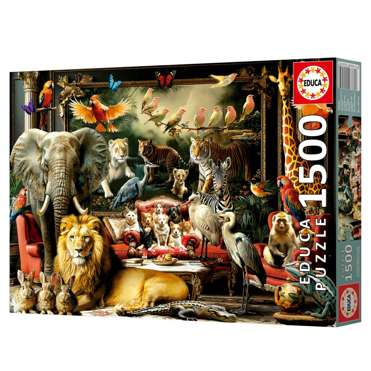 Puzzle - EDUCA - Le Manoir des Animaux - 1500 pieces - 85 x 60 cm - a partir de 15 ans
