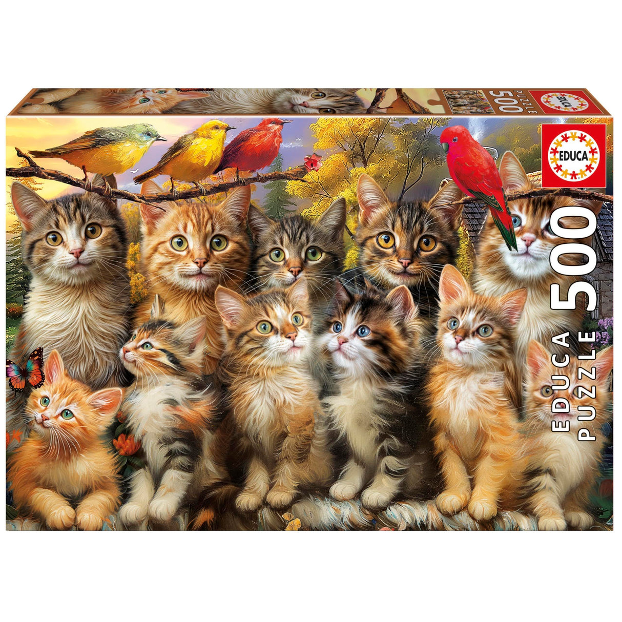 Puzzle - EDUCA - Chatons et Oiseaux - 500 pieces