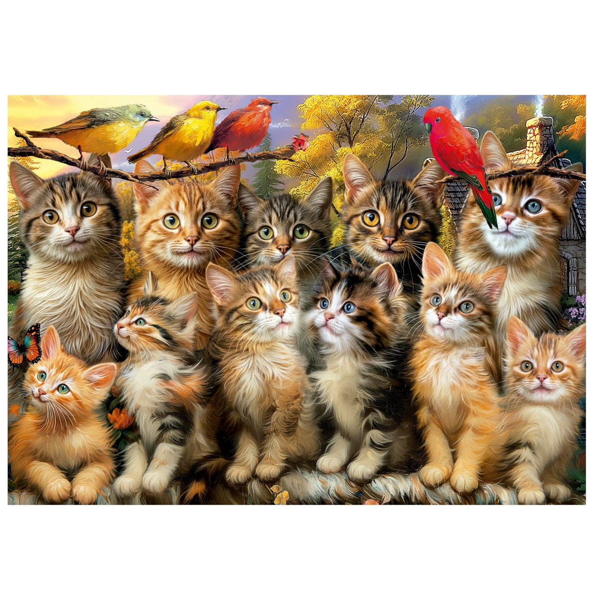 Puzzle - EDUCA - Chatons et Oiseaux - 500 pieces