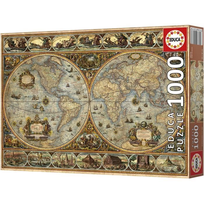 Puzzle - EDUCA - Orbis Terrarum - 1000 pieces - Theme Voyage et cartes - Mixte