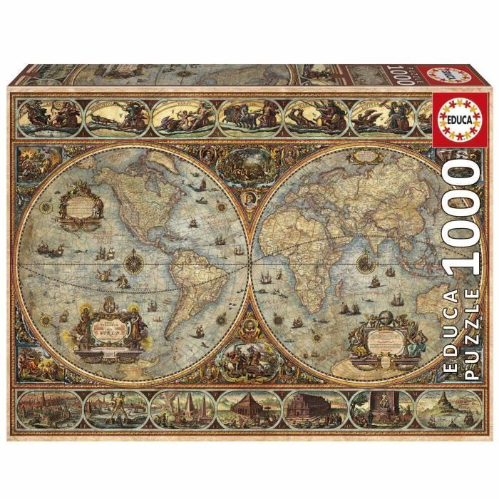 Puzzle - EDUCA - Orbis Terrarum - 1000 pieces - Theme Voyage et cartes - Mixte