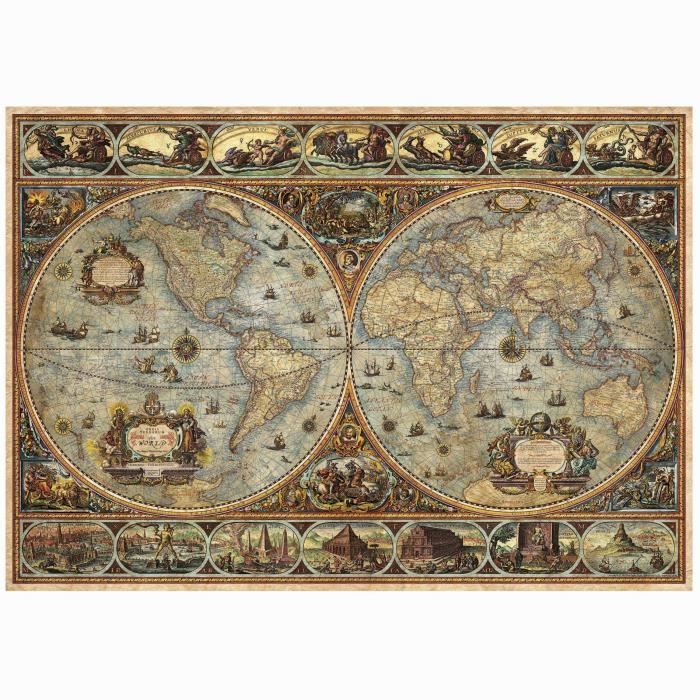 Puzzle - EDUCA - Orbis Terrarum - 1000 pieces - Theme Voyage et cartes - Mixte