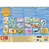 Puzzle - EDUCA - Battle Jr Animals - 16 puzzles - 9 pieces par puzzle - Pour enfants a partir de 4 ans