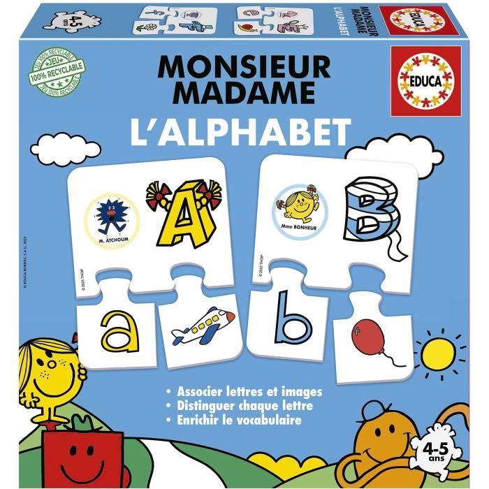 Learning game - EDUCA - Mr. Men and Women - Alphabet